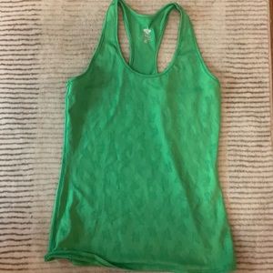 Run in rabbit green tank top small
